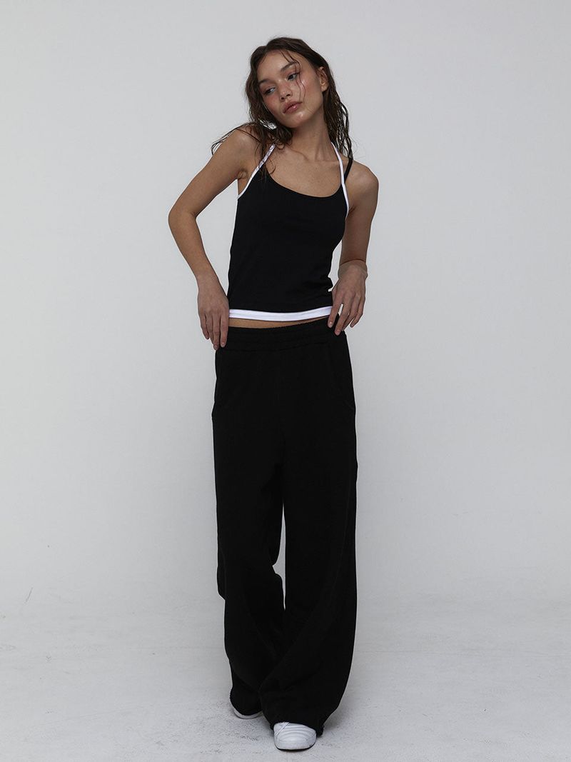 Layered Halter Top_Black