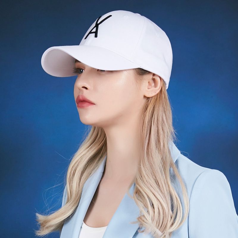 VA Big logo over fit buckle cap WHITE