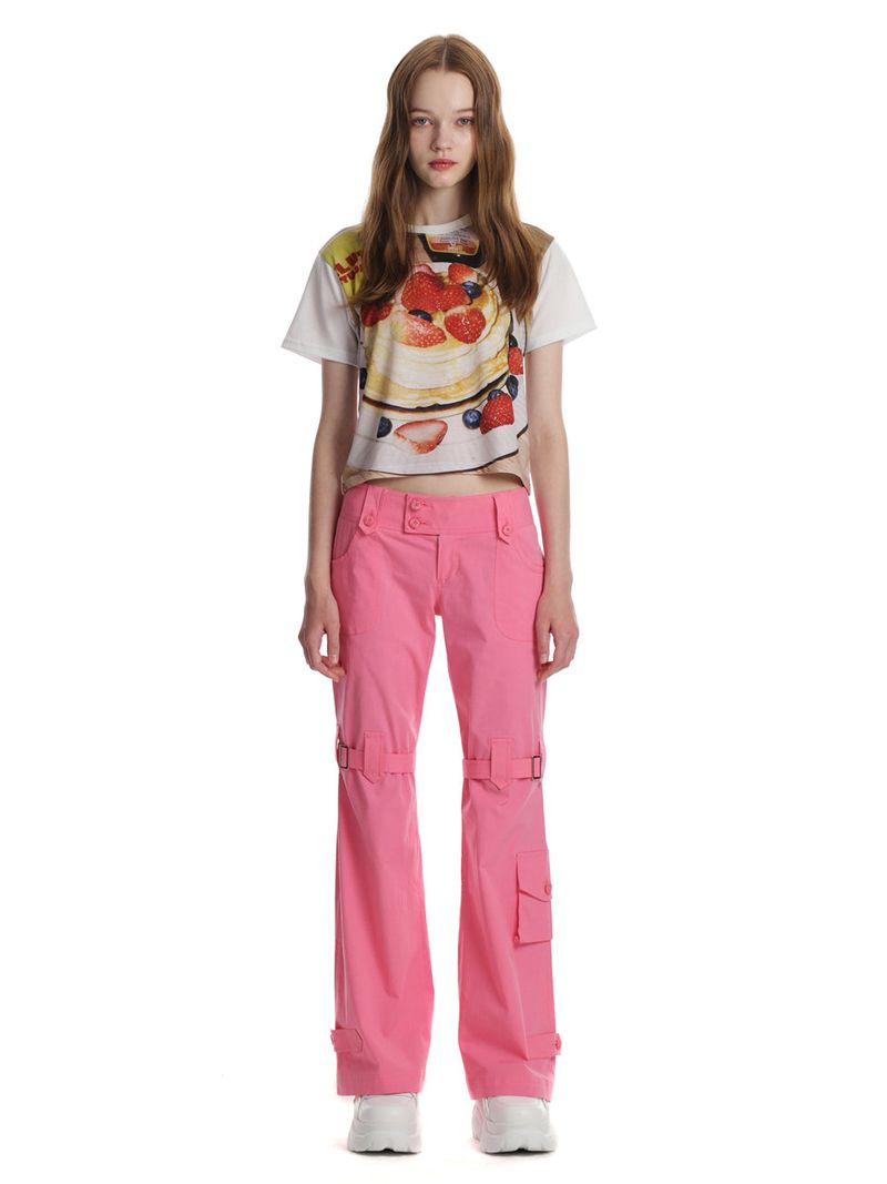 CLUT STUDIO(クラットスタジオ)の「0 8 low-rise belted pants - PINK(Pants)」