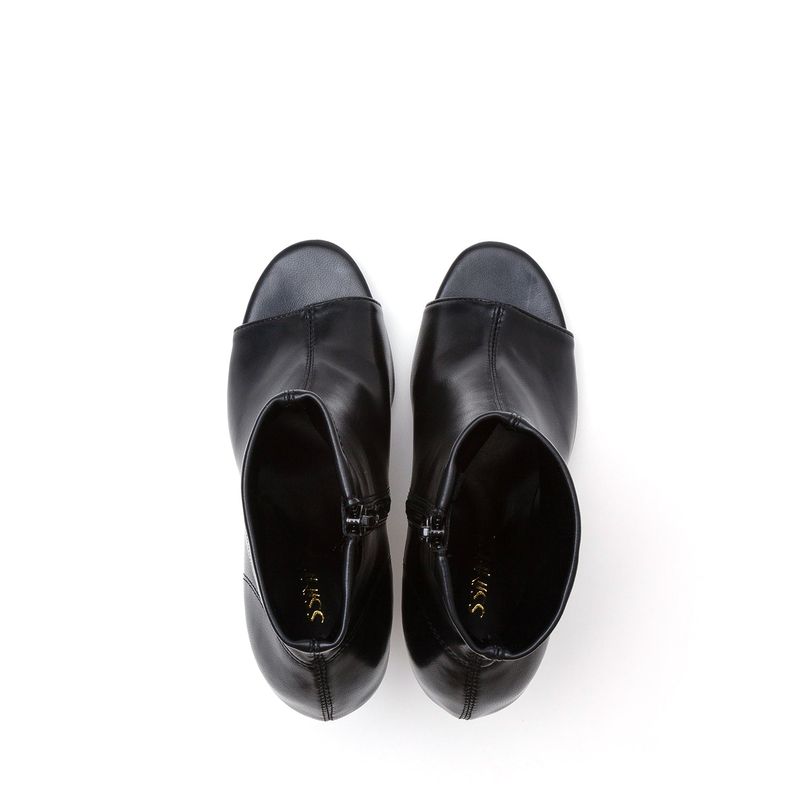 Open Toe Slim Ankle Heel(Matt Black)
