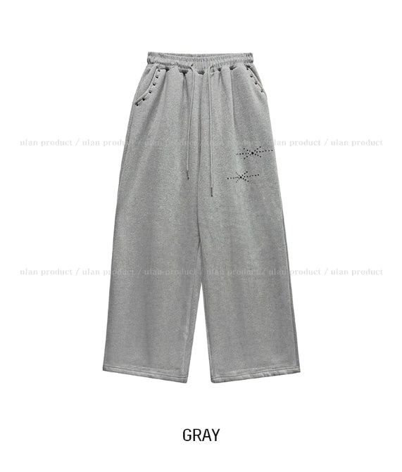Glint Brushed Fleece Studded Training Pants