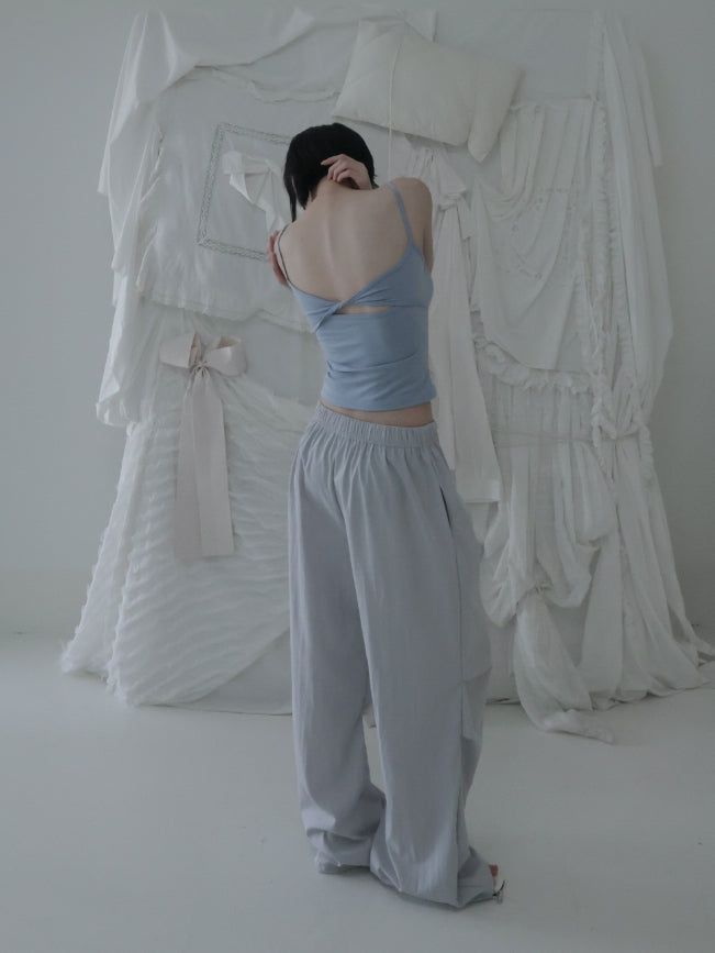 Slow Pintuck Nylon Pants