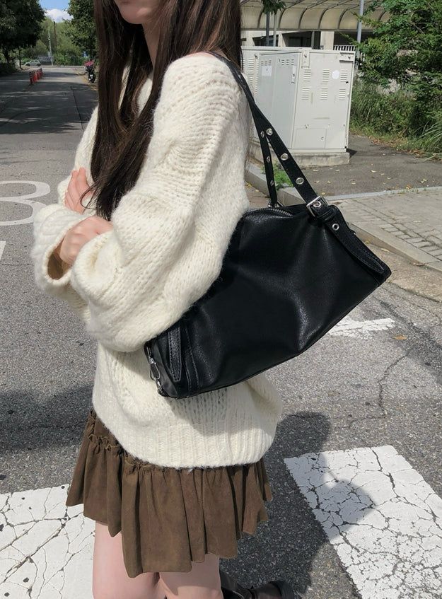 anyonemore（エニーワンモアー）の「Search Leather Vintage Eyelet Buckle Shoulder Bag（Bags）」