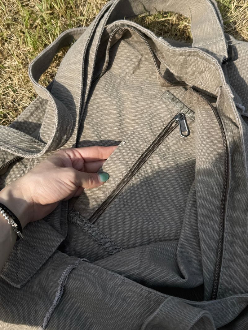 Canvas Washed Damaged Big Bag (2c)