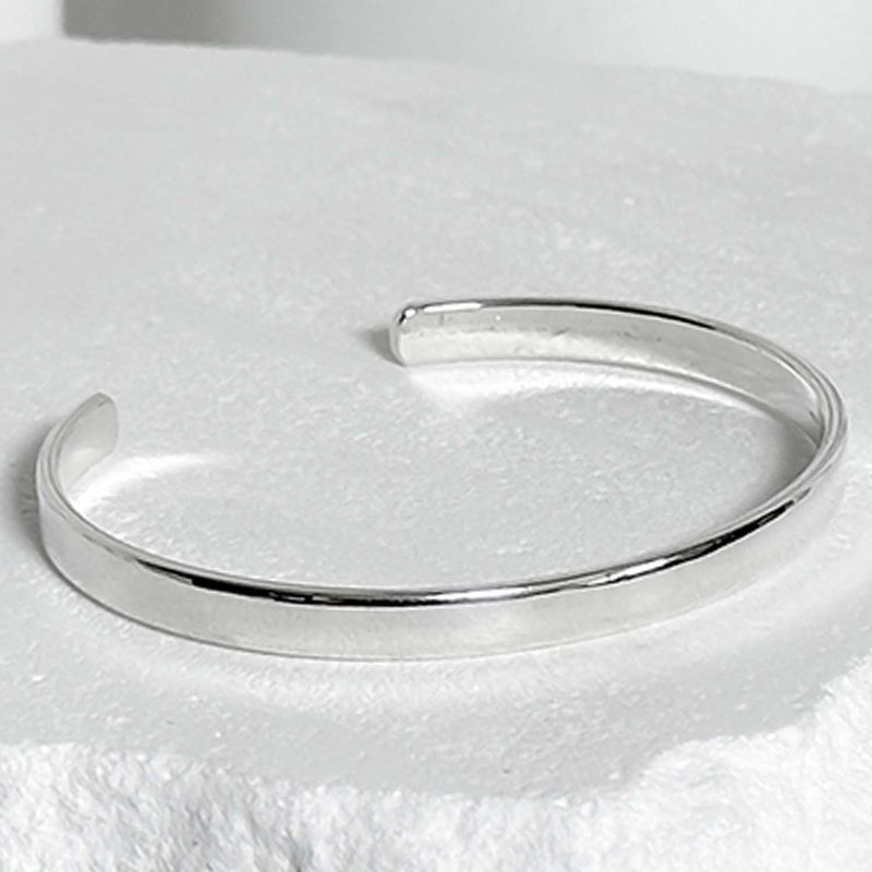 SV925-5mm SIMPLE none logo bangle_silver