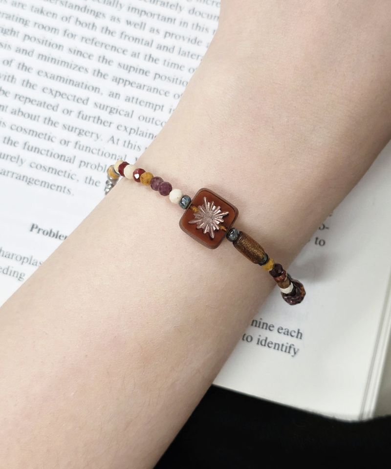 Bohemian Square Vintage Beads Bracelet