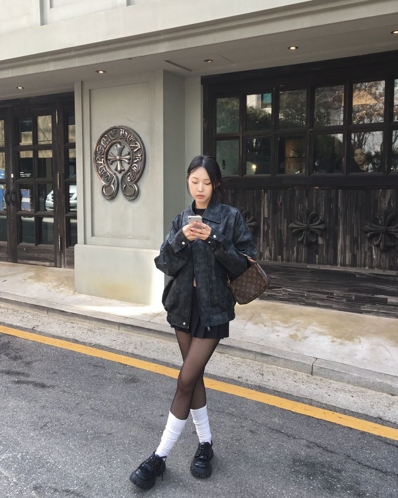 [Made] Rene leather jacket -black
