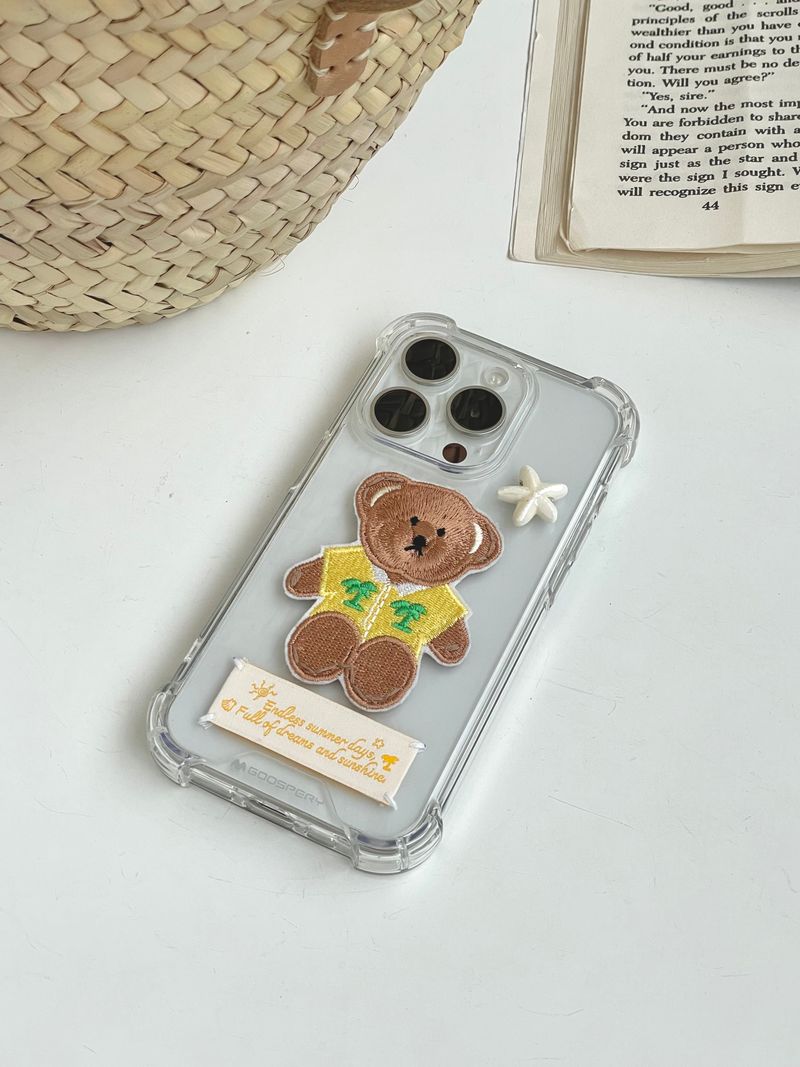HAWAIIAN TEDDY LABEL PHONECASE (YELLOW)