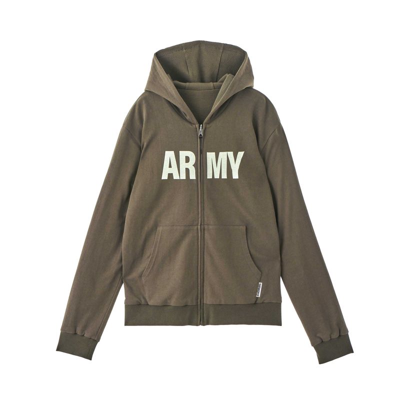 safarispot(サファリスポット)の「NOT ARMY REVERSIBLE HOODIE ZIPUP (OLIVE)(Tops)」