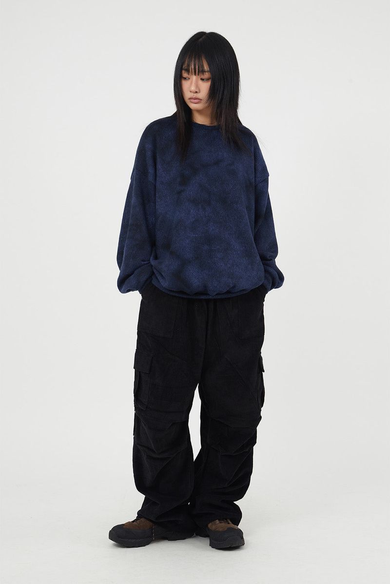 Rivet corduroy cargo work pants