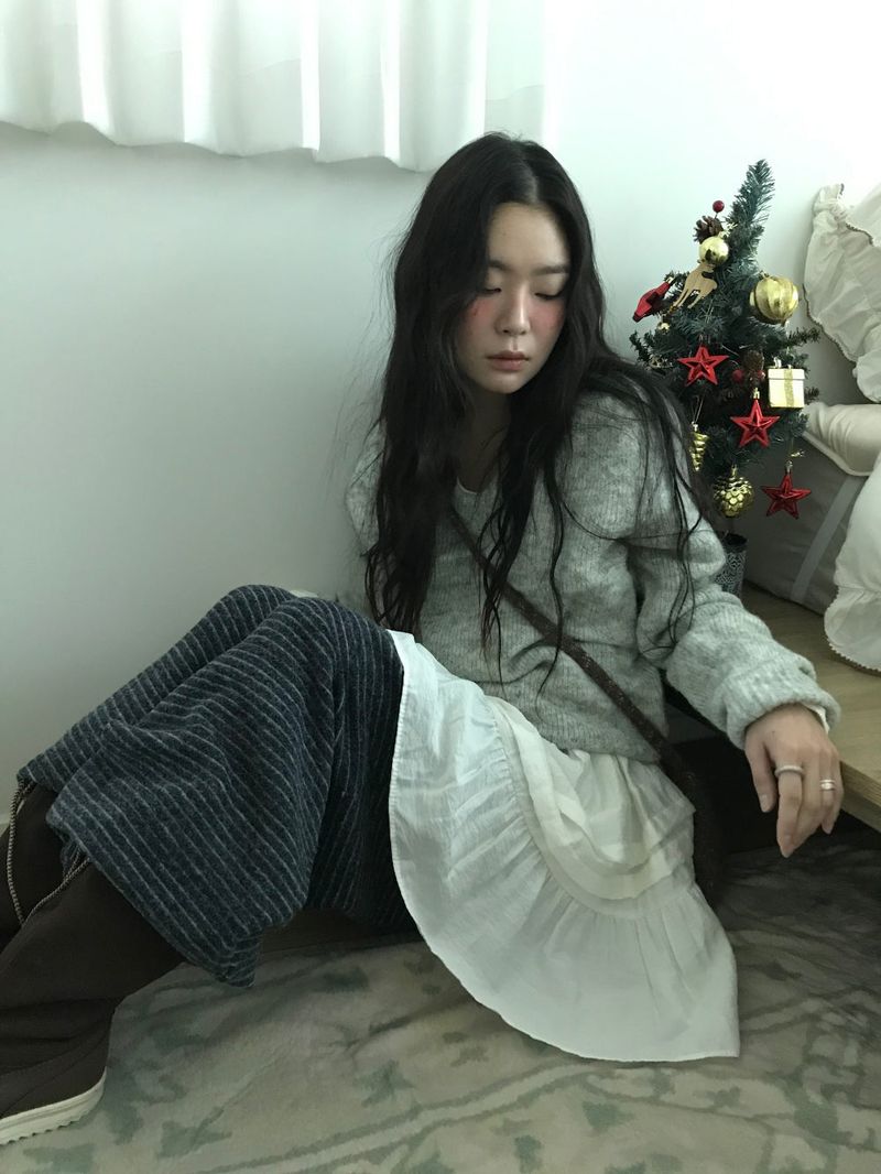 ビクトリアピンタックドレス (2color)