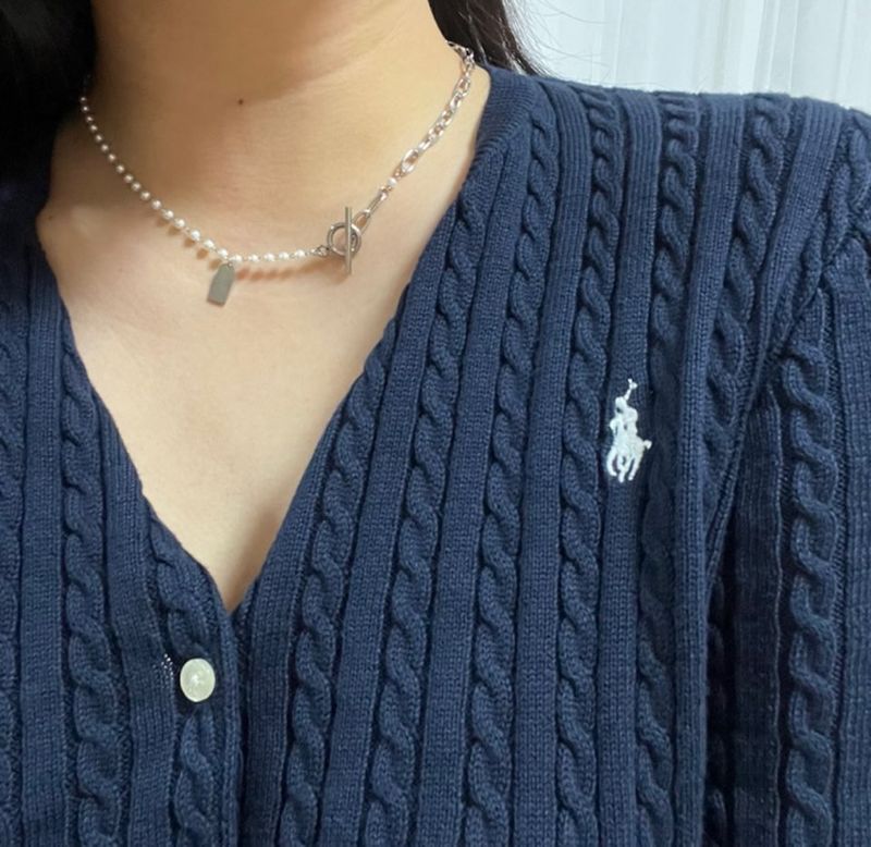 sspoi Surgical Steel Toggle Bar Two-Way Pearl Guest Look Necklace