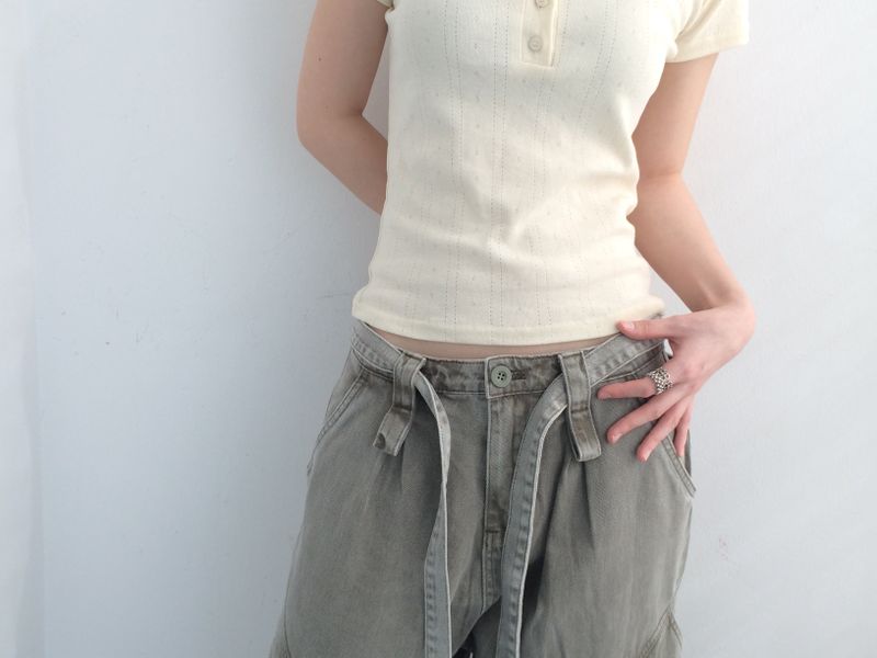 Pocket cargo strap pants