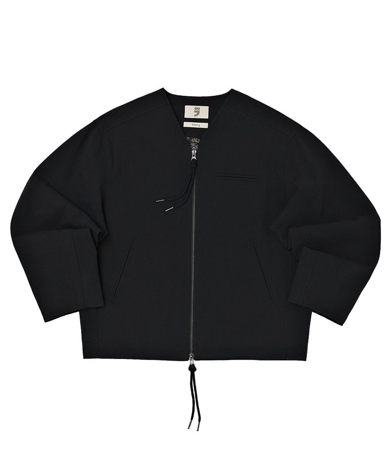 EARTH COTTON Y ZIP-UP JACKET (Black)