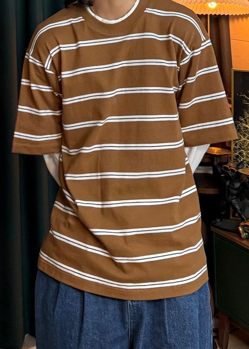 Striped Layered Long-Sleeve 2COLOR