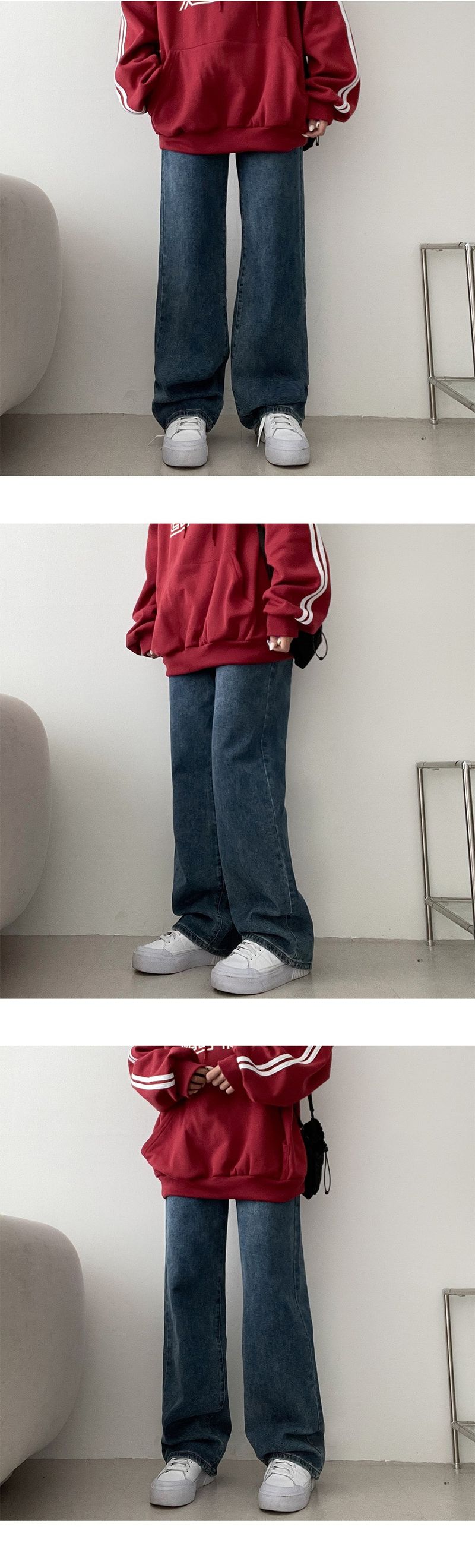 [Sizes of 7 S-3XL!] Tito Semi-Wide Daily Washing Denim Pants