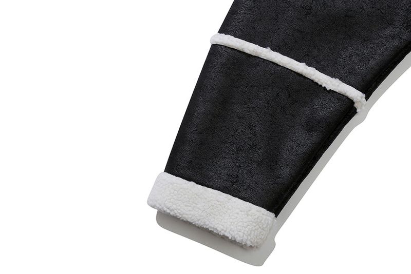 MINIMAL MOUTON JACKET_BLACK