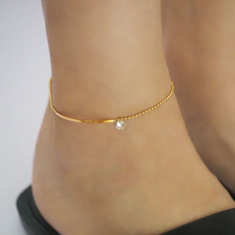 Moire Crystal Ankle Bracelet