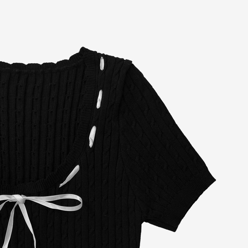 Konin Stitch Flared Knit Dress