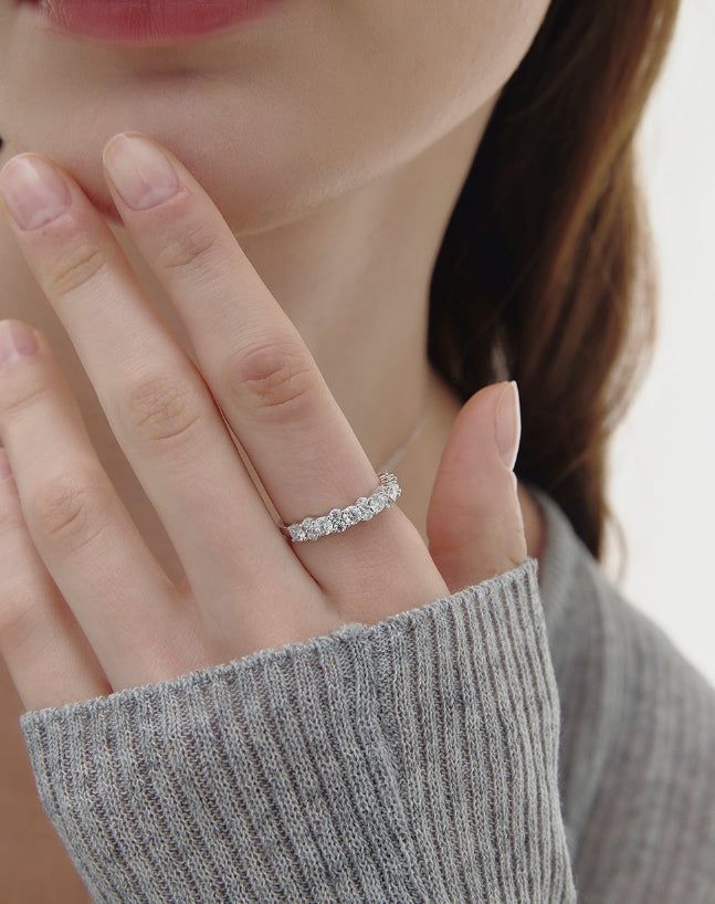 26SS★ Essence Silver (W) Melody Moissanite Ring S