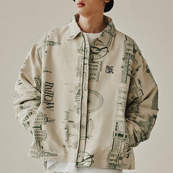 ROMANTIC CROWN(ロマンティッククラウン)の「ROMANTIC STREET JACQUARD JACKET_OATMEAL(Jackets/Outerwear)」