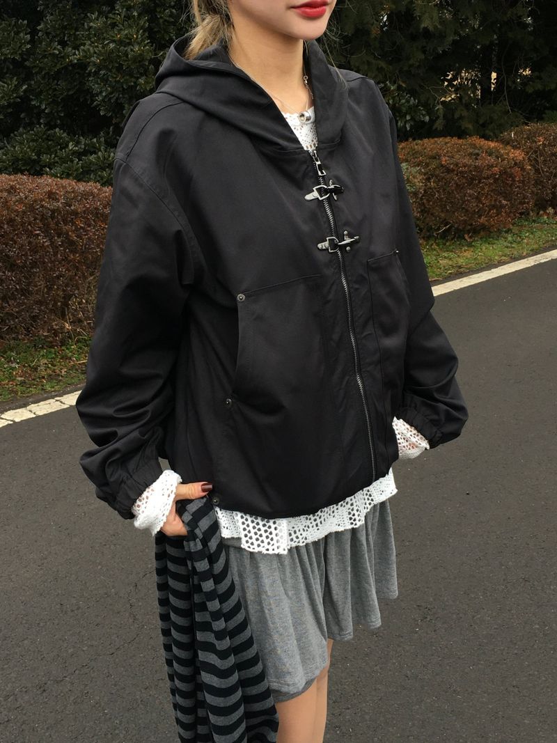 Jet Buckle Hooded Zip-up (2c)