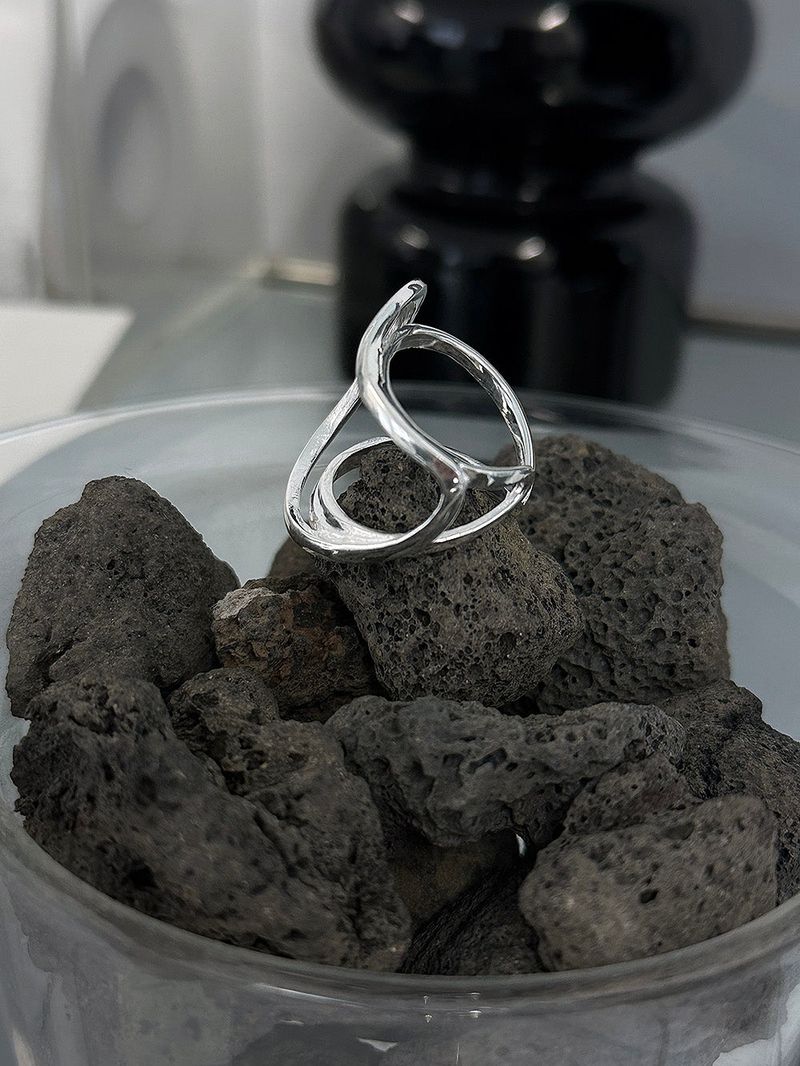 [925silver] Out frame ring