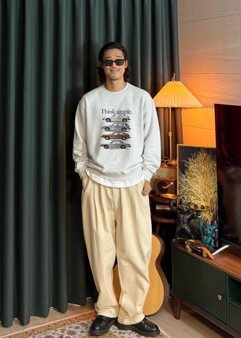 Old-Car basic Sweatshirt 3COLOR