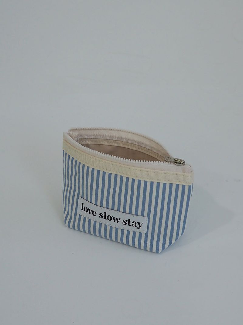 lss basic pouch (S size) _ stripe blue