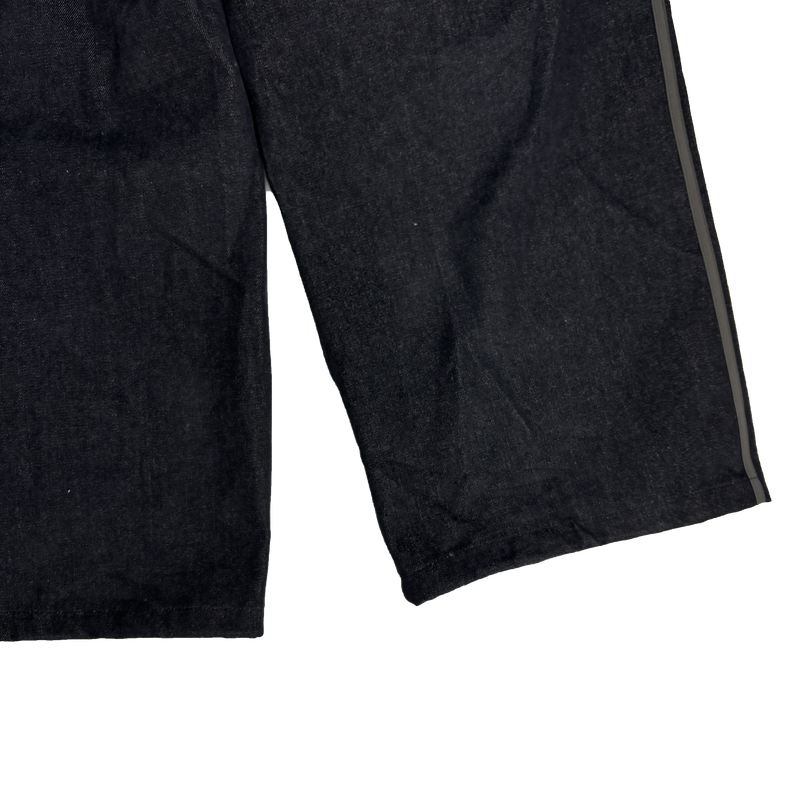media track denim pants