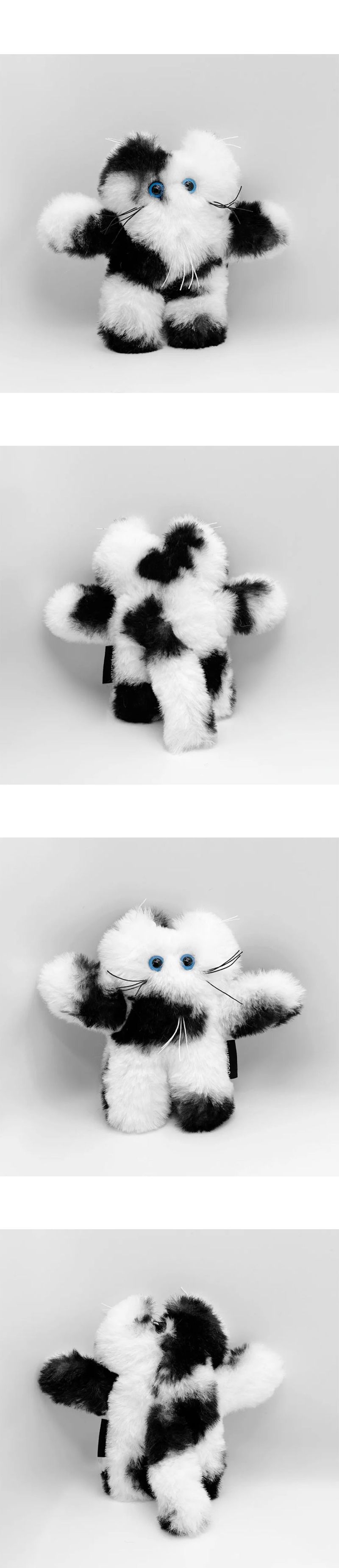 GODASHIN Cats Keyring Black and White