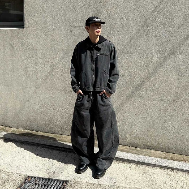 Oversized Pigment Work Jacket