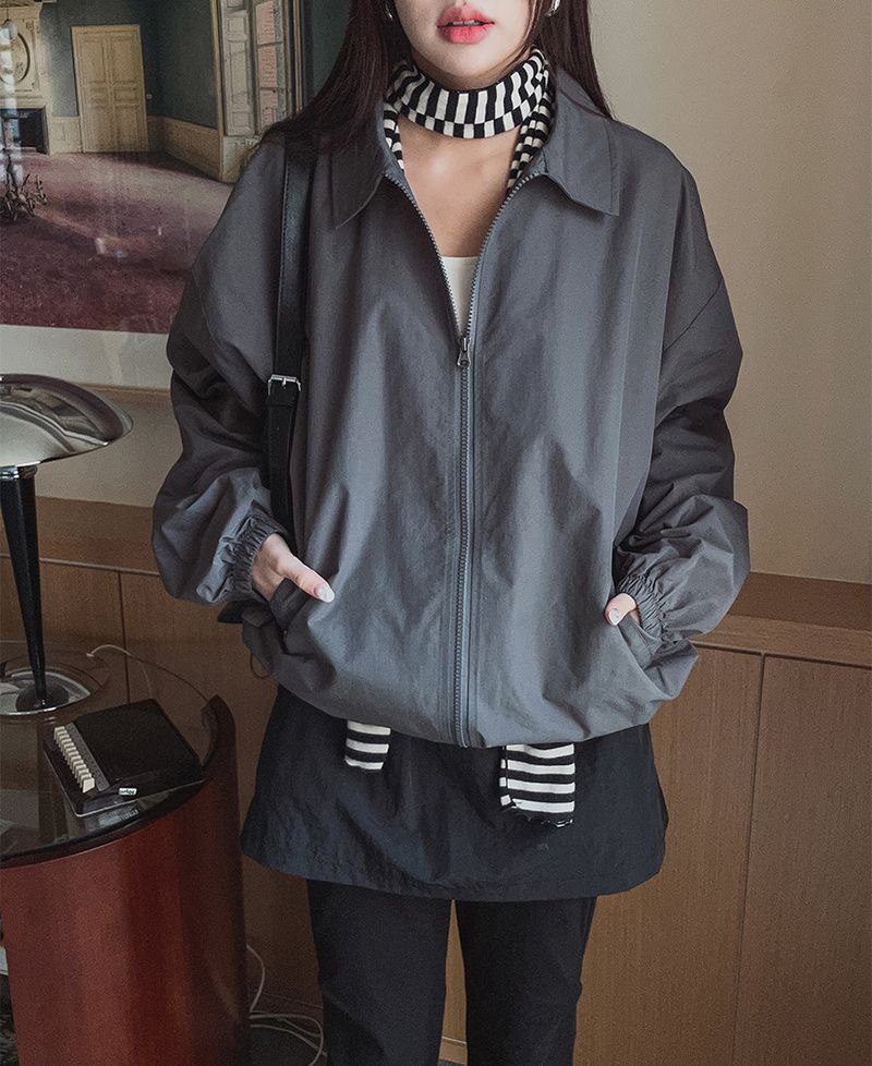 (UNISEX)ショールウィンドジャケット