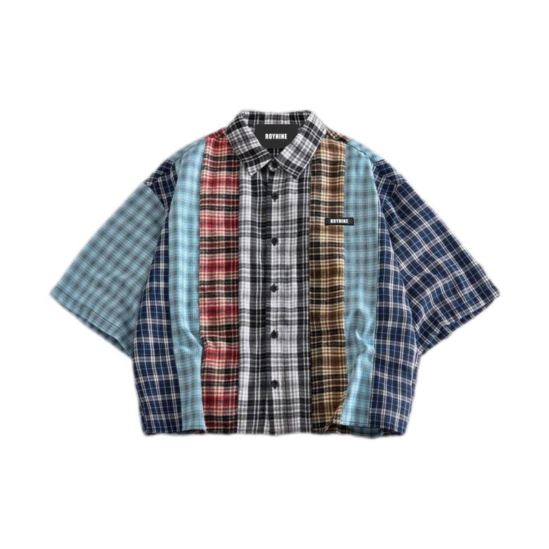 ROYNINE（ロイナイン）の「MultiColor Section Short Sleeve Check Shirt（Tops）」