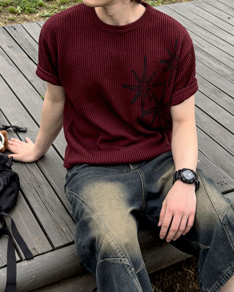 JIIGEUM(ジグム)の「Tia Star Embroidered Short Sleeve Knit(Tops)」