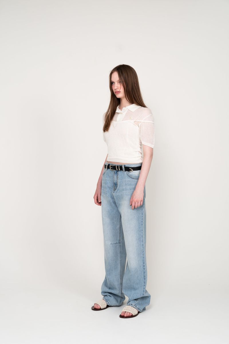 SEE-THROUGH COLLAR HALF KNIT (WHITE)