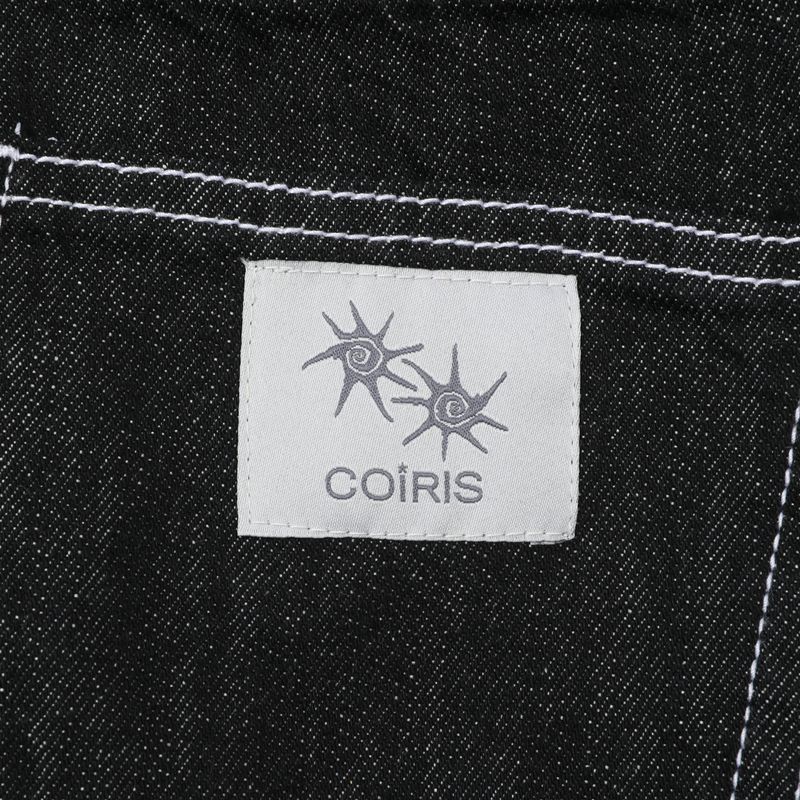 WITTY ONE TUCK WHITE STITCH WIDE DENIM PANTS