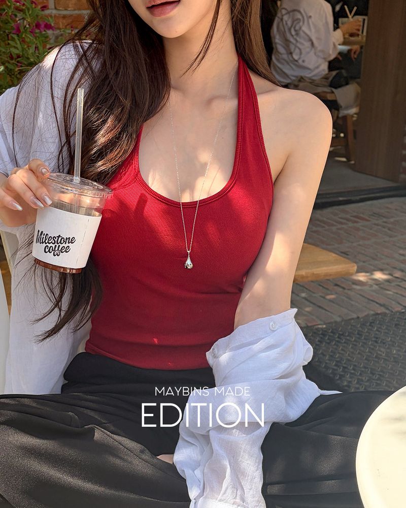 [MADE] Rum halter‑neck sleeveless