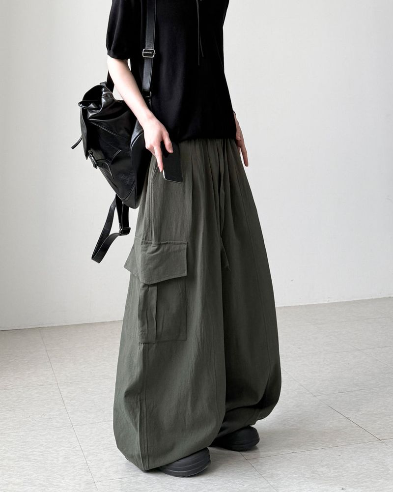 Linen Balloon Cargo Pants