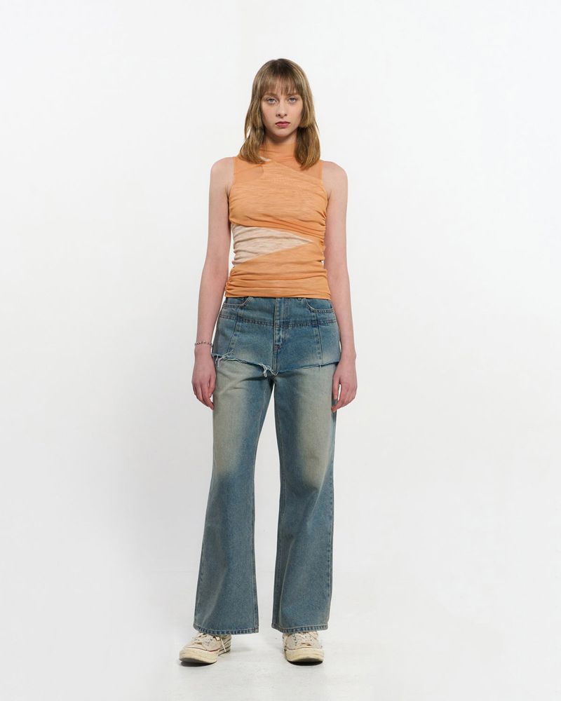 Layered Sleeveless _ ORANGE