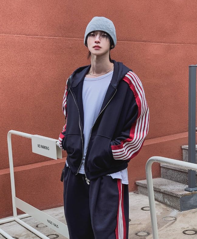 2PLAN(ツープラン)の「Toys Color Matching Track Line Hood Zip-Up(Tops)」