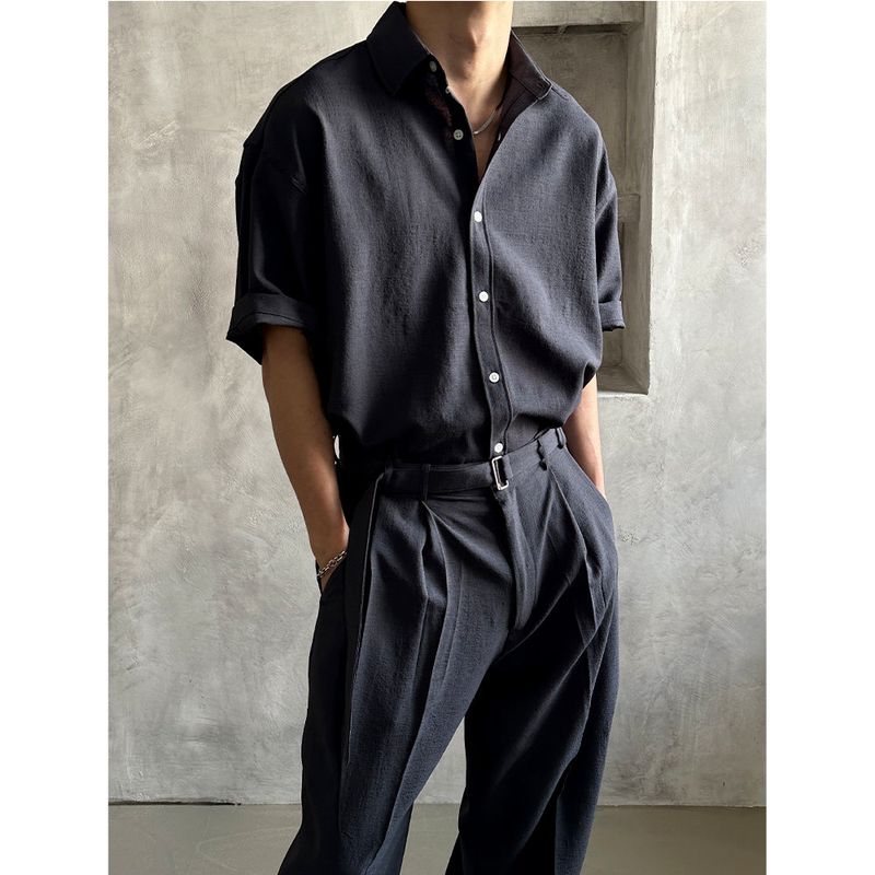 [SET UP가능] Minimal half shirts(3color)