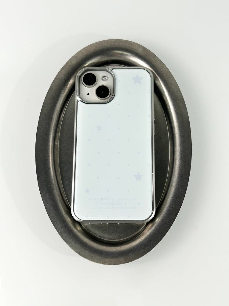 Constellation Silver Epoxy Bumper Case(Sky Blue)