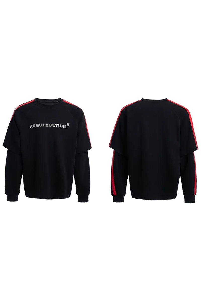 Colorblock Layered Crewneck Sweatshirt