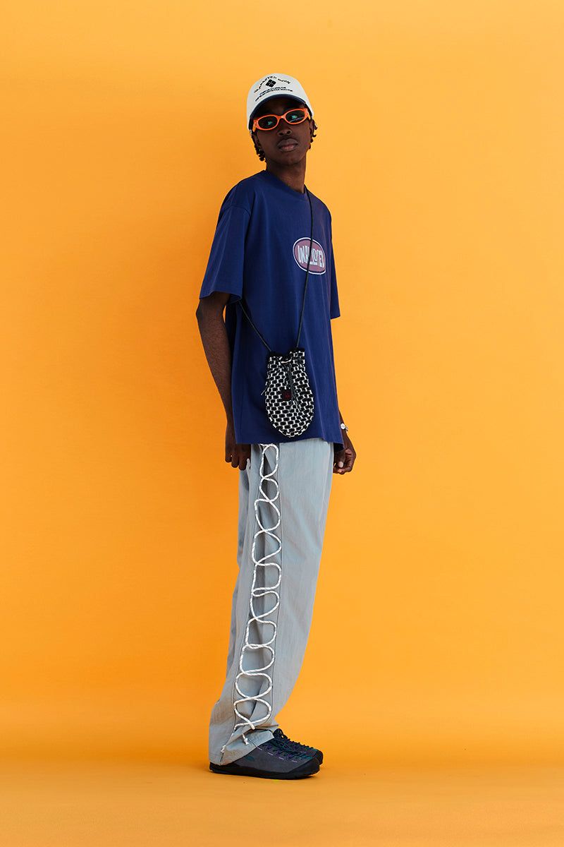 STRING NYLON PANTS / GREY