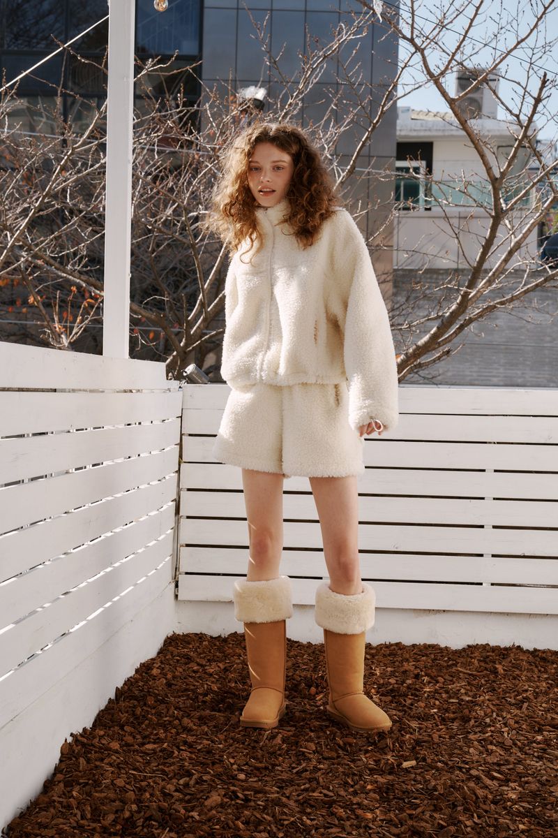 Boucle zip-up (Ivory)