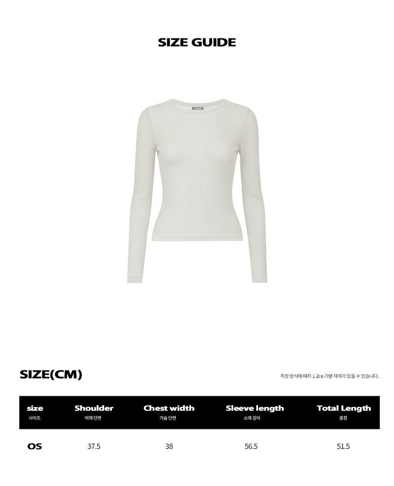 SLIP SHEER WAVE LONGSLEEVE [OLIVE]