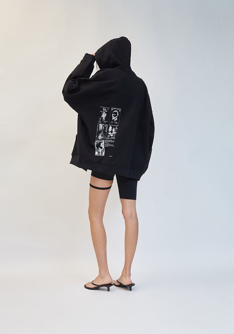 OVERFITTED POSTSTAMP HOOD ZIP UP