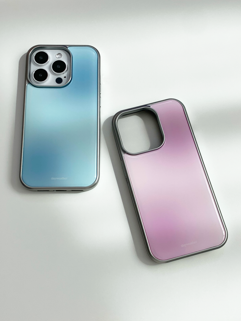 summer pastel epoxy silver case-blue