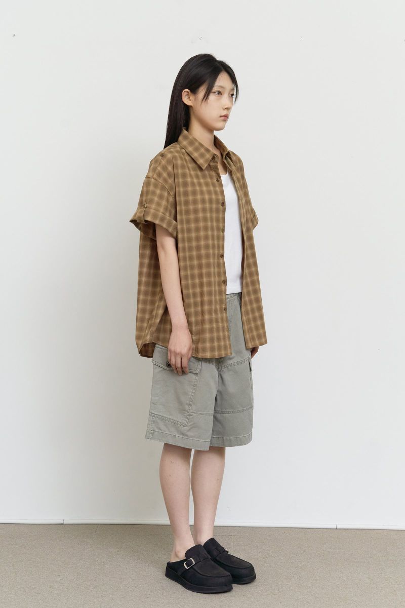 Asa Checked Half Shirt